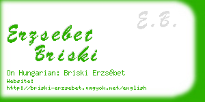 erzsebet briski business card