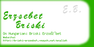 erzsebet briski business card